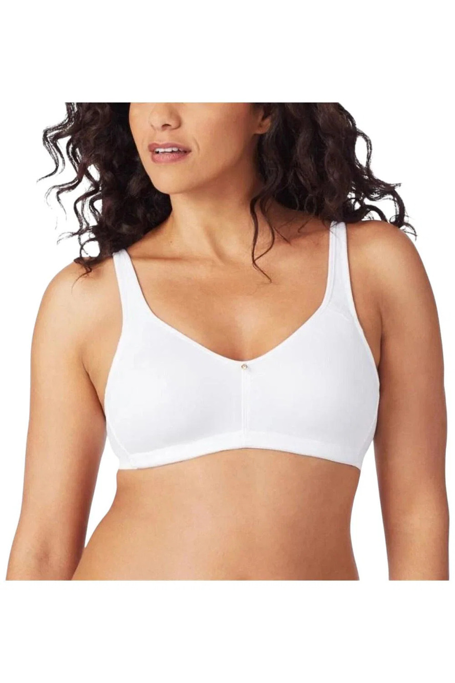 Aria Women's Heavenly Soft Brushed Lace Wire Free Bra White -